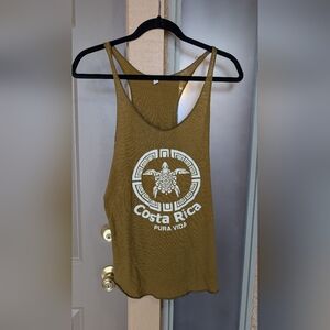 Costa Rica Pura Vida Reptile Tank Top - Brown